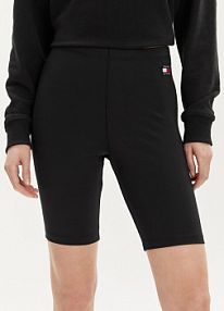 Szorty sportowe Tommy Jeans czarne Kolarki