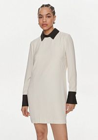 Sukienka codzienna ViCOLO kremowa TB0156 Écru Regular Fit