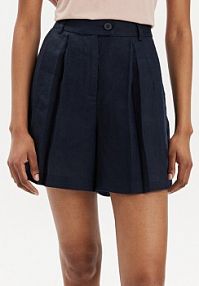 Szorty Sisley granatowe damskie Materiałowe
