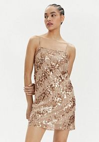 Sukienka koktajlowa MAX&Co. brązowa 