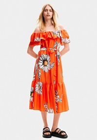 Sukienka letnia Desigual pomarańczowa 