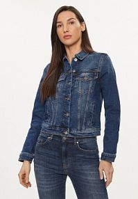 Kurtka jeansowe United Colors Of Benetton niebieska damska Jeansowa