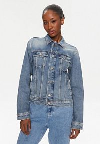 Kurtka jeansowe Tommy Jeans niebieska damska Jeansowa DW0DW16994  Regular Fit