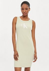 Sukienka letnia Calvin Klein Jeans zielona 