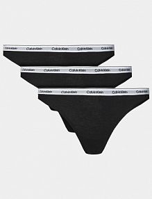 Stringi Calvin Klein Underwear czarne Komplet 3 par stringów
