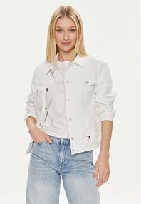 Kurtka jeansowe Tommy Jeans biała damska Jeansowa