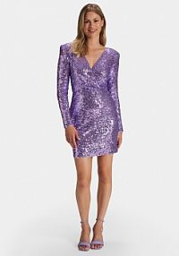 Sukienka koktajlowa Swing fioletowa 