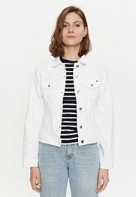 Kurtka jeansowe Tommy Hilfiger biała damska Jeansowa WW0WW41336  Regular Fit