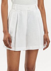 Szorty Sisley białe damskie Materiałowe