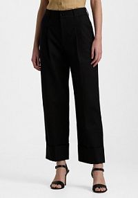 Kuloty LAUREN RALPH LAUREN czarne Spodnie materiałowe