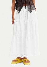Spódnica maxi Desigual biała 