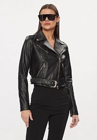 Kurtka skórzana Patrizia Pepe czarna damska 