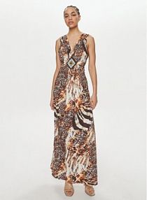 Sukienka koktajlowa LOLA CASADEMUNT brązowa 