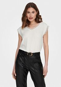 Bluzka ONLY biała damska Jasmina 15252241  Regular Fit