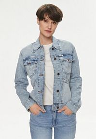 Kurtka jeansowe Wrangler niebieska damska Jeansowa
