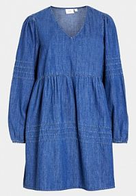 Sukienka jeansowa Vila niebieska 
