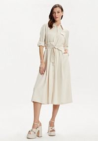 Sukienka MAX&Co. beżowa Koszulowa