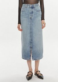 Spódnica jeansowa Tommy Hilfiger niebieska 