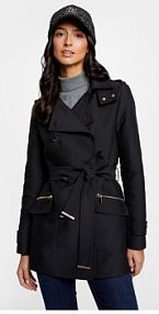 Trencz Morgan czarny 241-GLADIA  Regular Fit