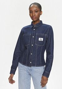 Koszula Calvin Klein Jeans niebieska damska Jeansowa