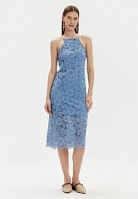 Sukienka koktajlowa YAS niebieska Codzienna