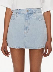 Spódnica mini Calvin Klein Jeans niebieska Jeansowa