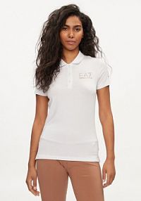 Koszulka polo EA7 Emporio Armani biała damska 