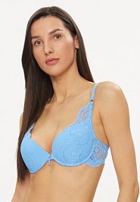 Biustonosz Selmark niebieski Push-up