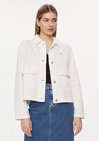 Kurtka jeansowe Tommy Jeans biała damska Jeansowa