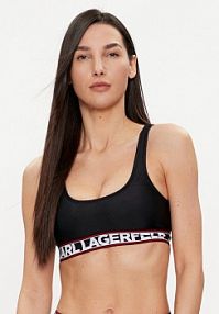 Strój kąpielowy KARL LAGERFELD czarny Góra od bikini