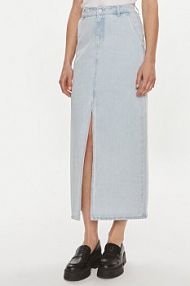 Spódnica maxi Vila niebieska Jeansowa