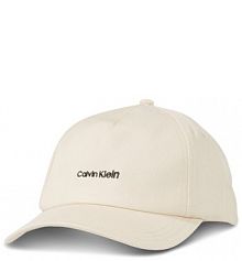 Czapka z daszkiem Calvin Klein beżowa damska 
