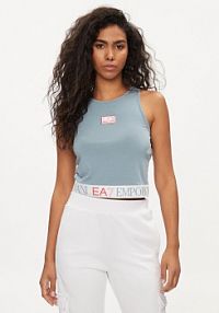 Top EA7 Emporio Armani niebieski damski 