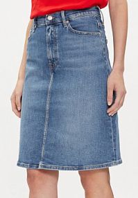 Spódnica jeansowa Tommy Hilfiger niebieska 