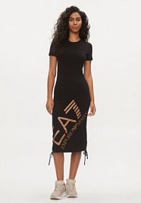 Sukienka codzienna EA7 Emporio Armani czarna 