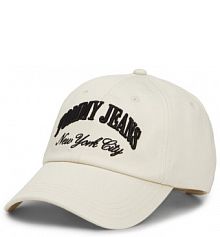 Czapka z daszkiem Tommy Jeans beżowa damska 