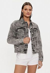 Kurtka jeansowe Guess szara damska Jeansowa