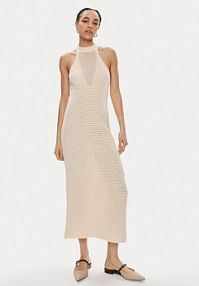 Sukienka letnia Tommy Hilfiger beżowa 