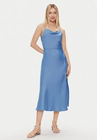 Sukienka koktajlowa YAS niebieska Codzienna Thea 26028891  Regular Fit