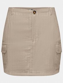 Spódnica mini ONLY beżowa Malfy-Caro 15310982  Regular Fit