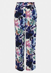 Spodnie eleganckie YAS wielokolorowe damskie Materiałowe