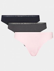 Stringi Tommy Hilfiger wielokolorowe Komplet 3 par stringów