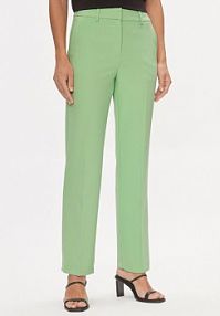Spodnie eleganckie YAS zielone damskie Materiałowe