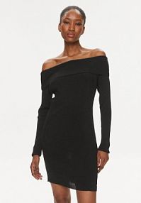 Sukienka dzianinowa Tommy Jeans czarna 