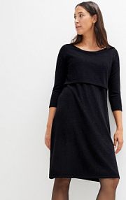 Sukienka 2 w 1 ciążowa i do karmienia piersią, z połyskującą nitką  Bonprix