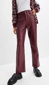 Spodnie ze sztucznej skóry, w krótszej długości  Bonprix