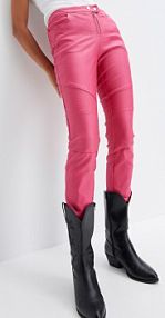 Spodnie biker ze sztucznej skóry  Bonprix