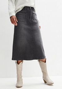 Spódnica dżinsowa midi  Bonprix