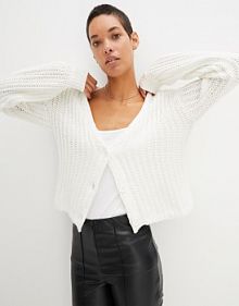 Kardigan z dzianiny o grubym splocie  Bonprix