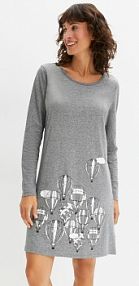 Krótka koszula nocna z długim rękawem  Bonprix